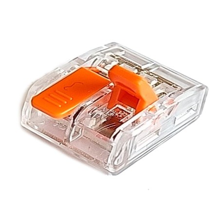 Dori connecting terminal (QMC 221-412) 2-wire, transparent 6pcs in a blist
