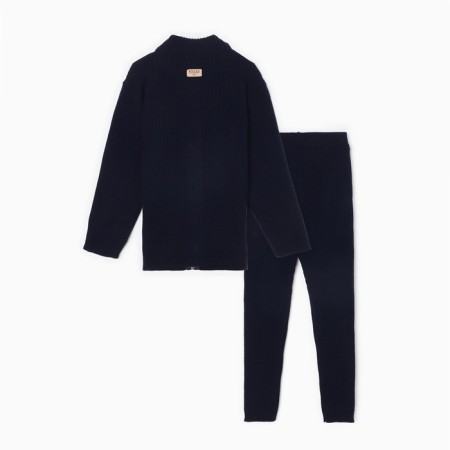 Costume (sweater and trousers) children's minku, dark blue color, height 140 cm