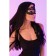 Free narrow mask Eromantica Lady, textiles, black color, 24.5 cm