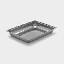 Stainless steel baking sheet, 3.8 liters, 39.5 × 29 × 5.5 cm, chrome color