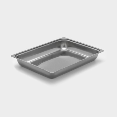 Stainless steel baking sheet, 3.8 liters, 39.5 × 29 × 5.5 cm, chrome color