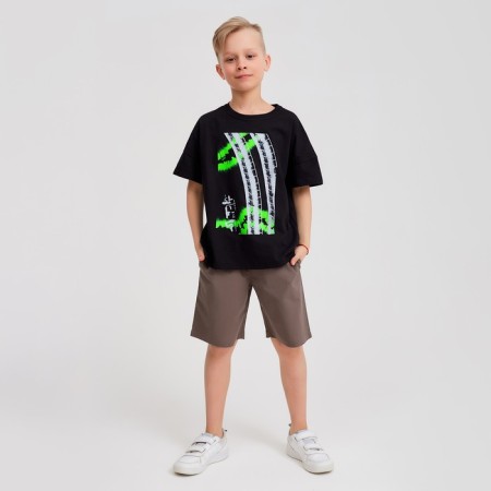 T -shirt Children's Minaku Bright, black color, height 152-4