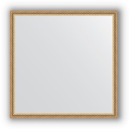 Mirror in the baguette frame - twisted gold 28 mm, 58 x 58 cm, EvoForm