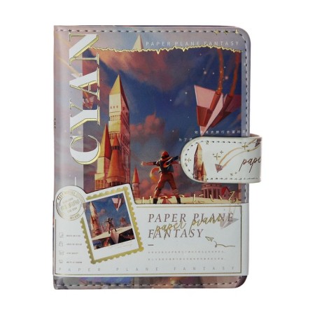 Gift notebook, A6, 96 sheets, color block, with a knife, PVC cover, "Element of the sky", mix-4