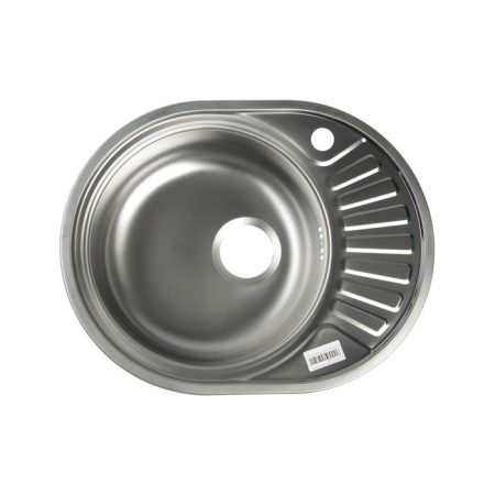 Kitchen sink "Vladiks", cut, with a siphon, 57x45 cm, left, stainless steel 0.6 mm