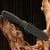 Tactical knife "Alfa" 23cm, blade 110mm/3mm, with fiberglass, black