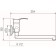 Kitchen mixer "RMS" SL86-005, single-leaf, wall, pour 220 mm, zinc, chromium