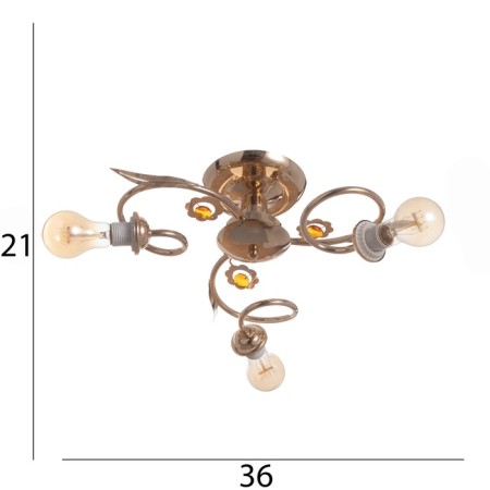Viola chandelier BP 3x40W E27 Gold Model: 2612379-4