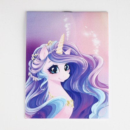 Gift set for the girl "Unicorn", bag, notebook-3