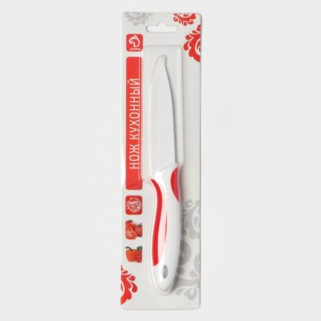 Knife ceramic shade "Capter", blade 10 cm, red color-4