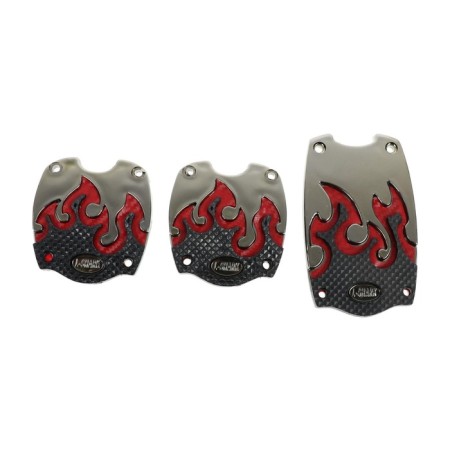 Cartage pedals, anti -excaning, set 3 pcs, red-1