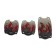 Cartage pedals, anti -excaning, set 3 pcs, red