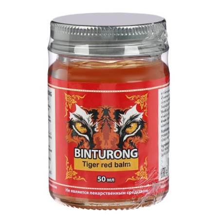 Bintorong Tiger Red Balm balm, warming up, from bruises and sprains, 50 g