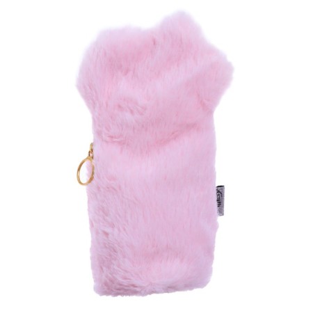 Penal soft 1 compartment, 120 x 230 mm, flat, fur, calligrata "cat foot" Gray-3