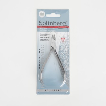 Manicure nippers for cuticle, 10 cm, blade length - 6 mm, on blist, silver color, 101s-2
