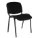 Stool "iso", black frame, upholstery black fabric