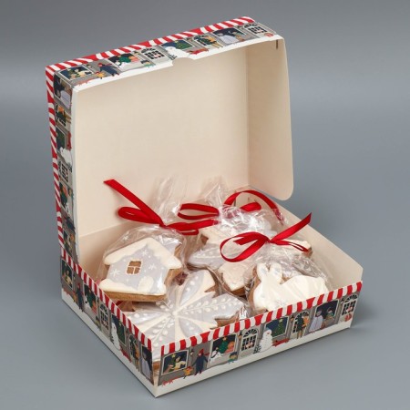 Packaging for confectionery Gorodok, 20 x 17 x 6 cm, New Year-4