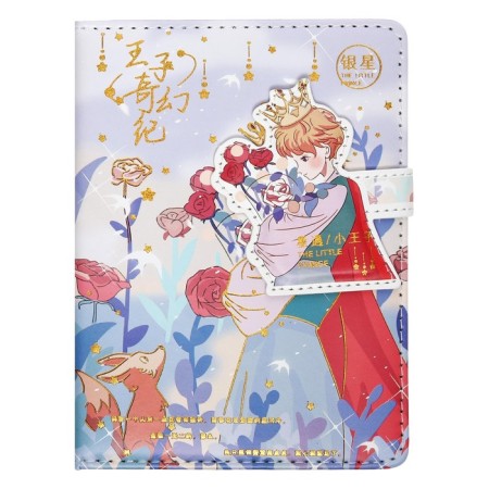 Gift notebook, A6+, 132 sheets, color block, with a curly refrain on a magnet, PVC cover, "anime", mix-4