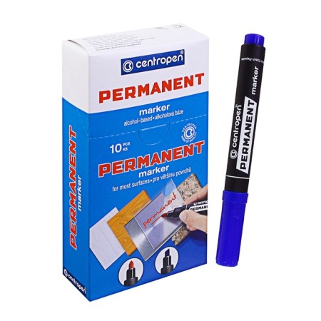 Permanent mowed marker 5.0 mm Centropen 8576, line 1 - 4.6 mm, blue color