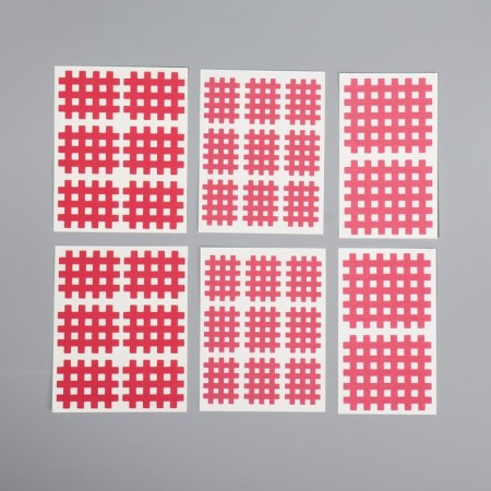 Facial tape, set, 6 sheets, pink color-6