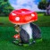 Garden figure "Mushroom with two hedgehogs" 26x30x30cm
