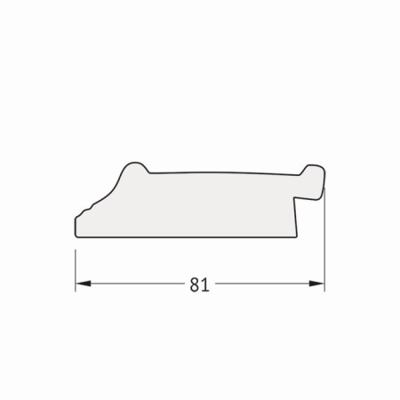 Mirror in the baguette frame, black Ardeko 81 mm, 65.0x65.0 cm-3