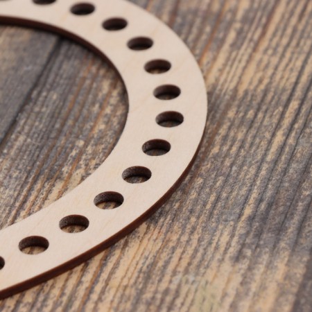 Hand blank for knitting heart plywood 20.5x20.5 cm, d 8 mm-1
