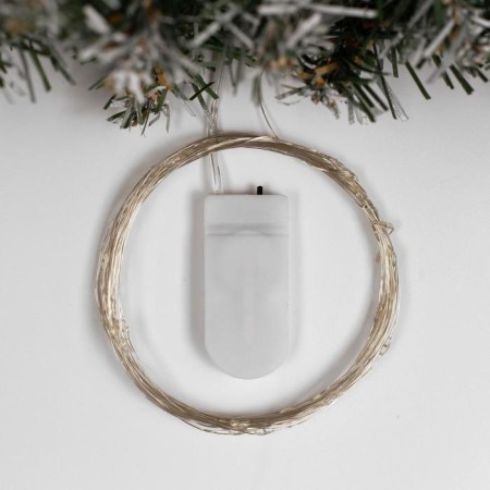 Garland "thread" 5 m dew, ip20, silver thread, 50 LED, glow blue, CR2032x2-1