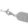 Necklace "ice", 9 rows, white color in silver, 35cm