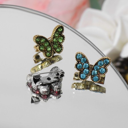 Brooch "Butterfly" mini, color mix (indivisible packing 12 pcs., Price per pcs.)-2