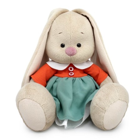 Soft toy "Bunny Mi", in a two -tone dress, 18 cm