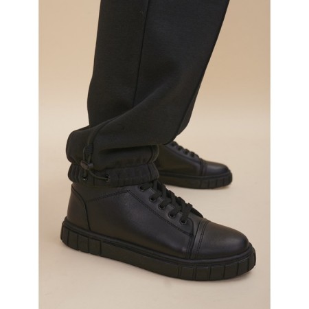 Pants for girls, height 98 cm, black color-7