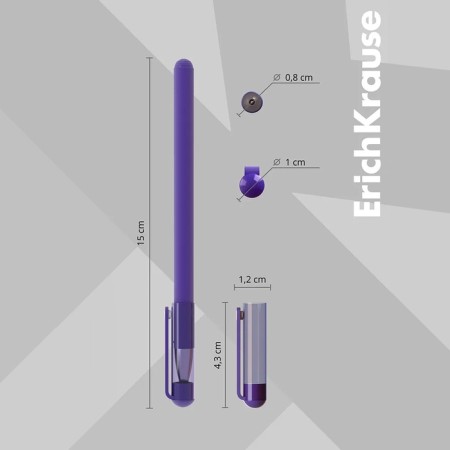 Gel pen Erichkrause G-Soft Stick Caribbean Sunset Node 0.38 mm, black ink, continuous line 500 m-4