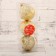 Set of balls plastic D-7 cm, 3 pcs "hoar" gold