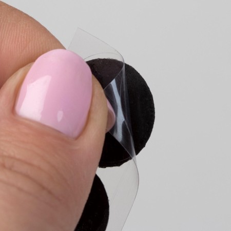 A set of adhesive -based Velcro, d = 2 cm, 4 pairs/8 pcs, black color-5