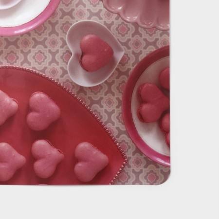 Serving napkin on the table "Pink Dessert", 42 × 27 cm, pink color-1