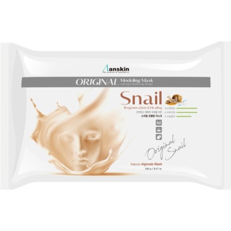 Alginate mask ANSKIN SNAIL MODELING MASK, with snail mucin, 240 g