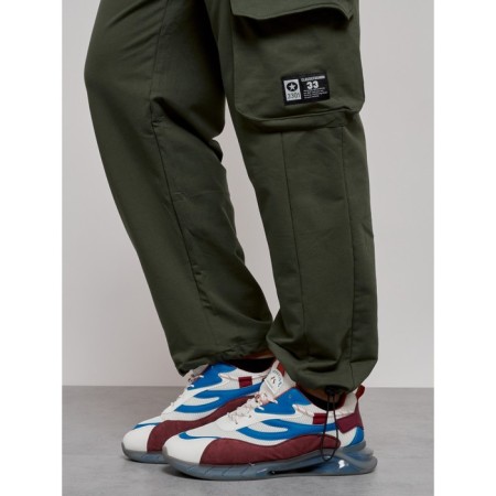 Sports male trousers, size 50, khaki color-15