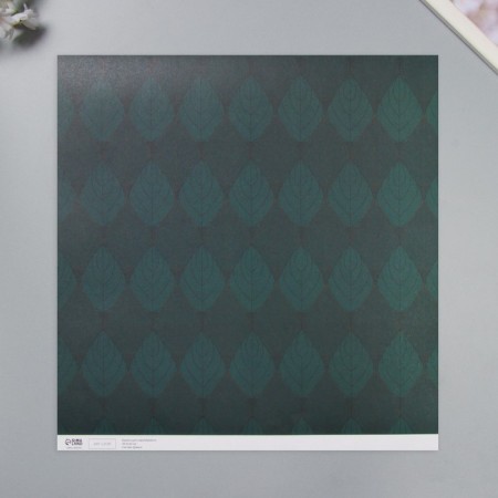 Scrapbooking paper "Leaflets" density 180 grams set 5 pcs 30.5x32 cm-1