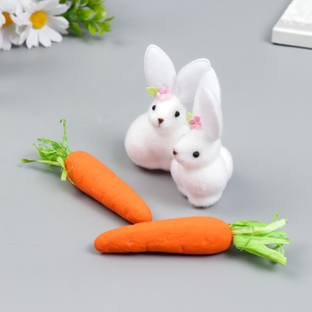 Souvenir "Bunny with carrots" set 4 pcs 15x18 cm mix-3