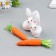 Souvenir "Bunny with carrots" set 4 pcs 15x18 cm mix