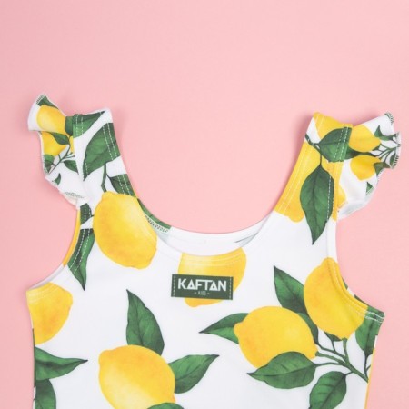 Children's swimsuit KAFTAN "Lemons", height 134-140 cm, white-10