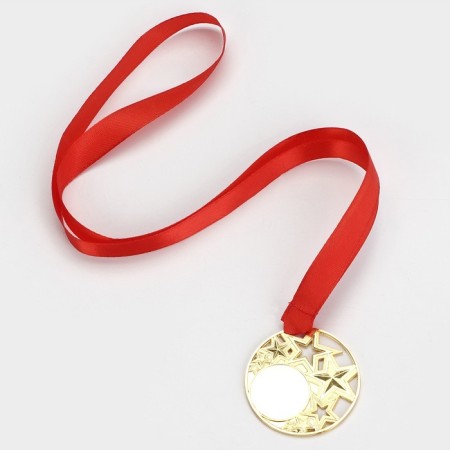 Medal for application "You are a star", D = 5 cm. Color gold. With a ribbon-4
