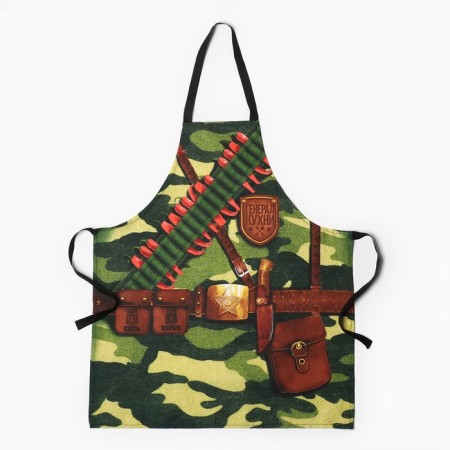 Kitchen kit “General of the kitchen”, an apron 60x70 cm, a tack 20x20 cm, a towel 35x60 cm-1