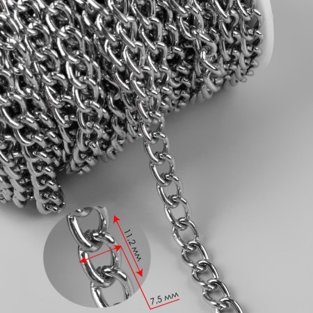 A bag for a bag, iron, 7 × 11 mm, 10 ± 0.5 m, silver color-1