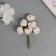 Decor for creativity "Piono" White (1 set = 1 bouquet) in the bouquet 6 pcs 2.5x10.5 cm