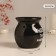 Aroma lamp ceramics "exhale you are finally" black 7.2x7.2x7.8 cm