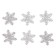 Decor "Snowflakes" on an adhesive basis, set of 6 pcs., Silver color
