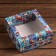 Gift box, lid is, "Pop-Art Helpers of New Year", 14.5 x 14.5 x 6 cm, 1 pc.