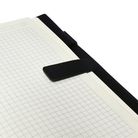 Organizer, A5, 128 sheets, a cage, a cover of leatherette, with a side bookmark, "Business", Black-7